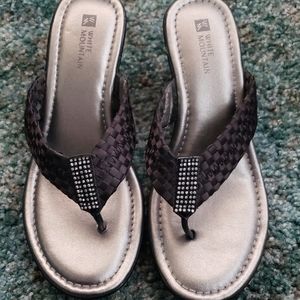 2 3/4" wedge sandal, rubber sole, never worn